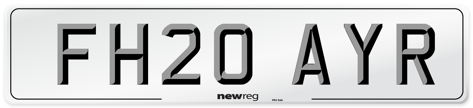 FH20 AYR Number Plate from New Reg